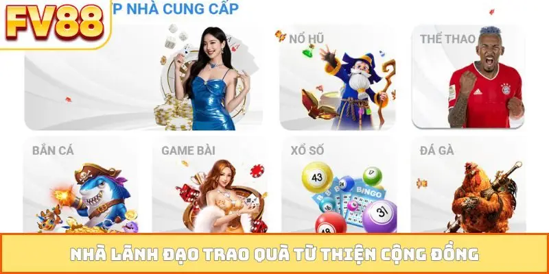Nhà lãnh đạo trao quà từ thiện cộng đồng